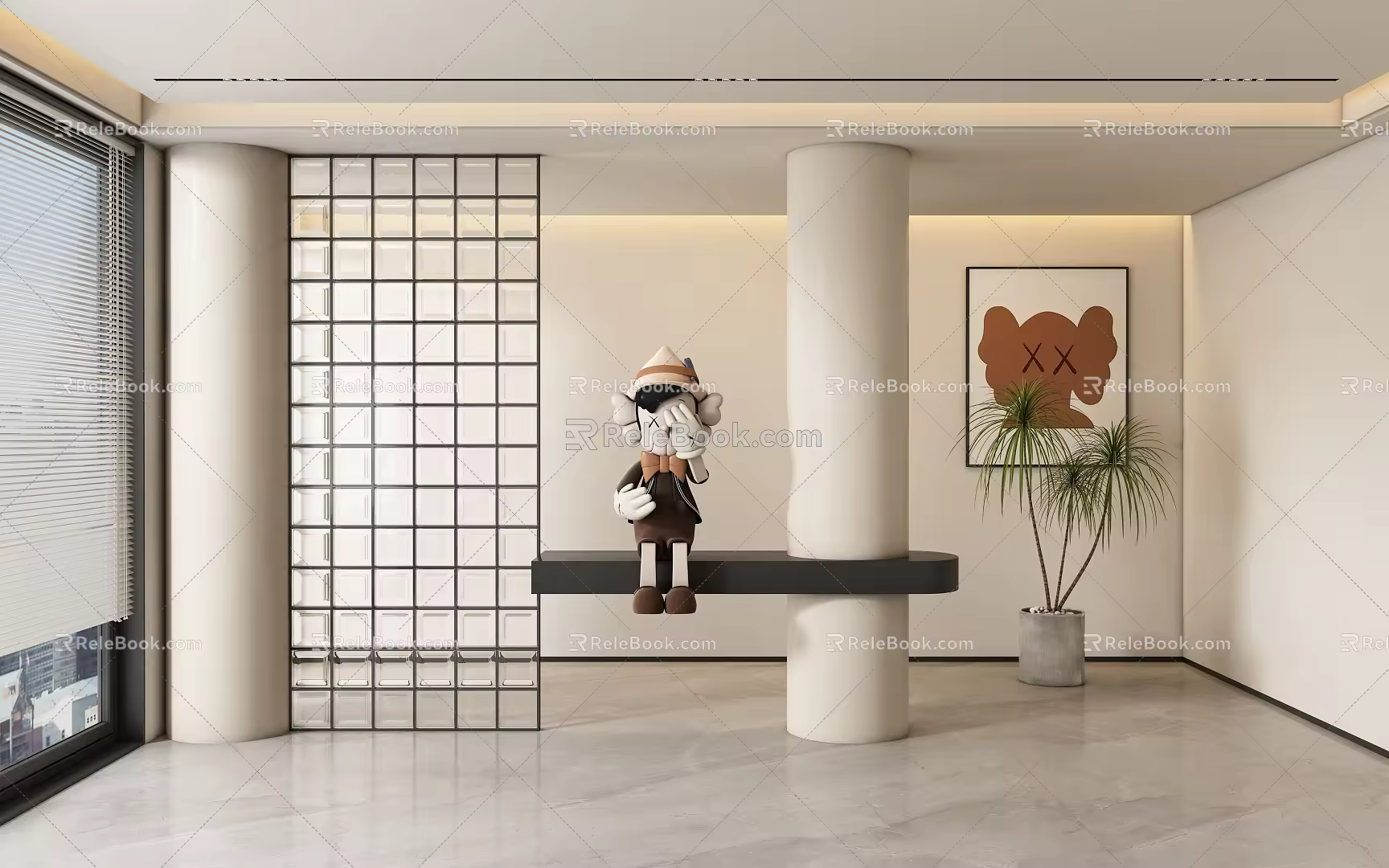 Entrance aisle partition 3d model