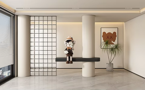 Entrance aisle partition 3d model