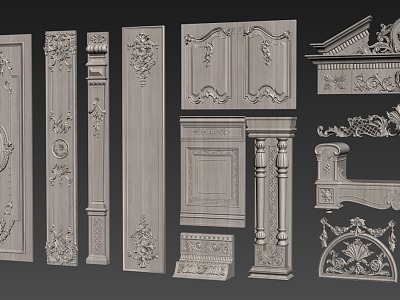 Carved Collection 3d model