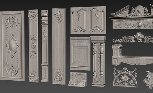 Carved Collection 3d model