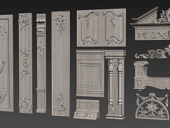 Carved Collection 3d model