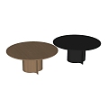 Modern Dining Table Solid Wood Dining Table Round Dining Table Coffee Table 3d model