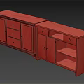 Modern Solid Wood TV Stand With Drawers Glass Doors Cabinets And Storage Space