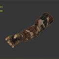 Detailed Human Arm Model With Camouflage Pattern And Realistic Hand Design 3d model
