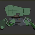 Green Mechanical Creature With Multi Legged Robotic Structure And Design Elements 3d model