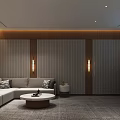 New Chinese Audio-visual Room Three-layer Audio-visual Room 3d model