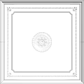 European-style lamp panel carved lamp panel 3d model