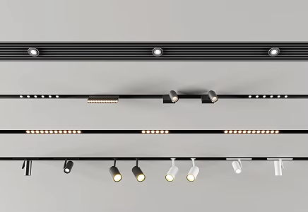 Modern spotlight track spotlight steering 3d model