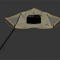 Durable Beige Gold Roof Top Tent With Ladder And Skylight For Camping
