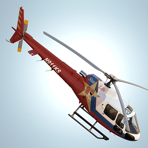 Modern Helicopter Airbus Helicopter Plane 3d model