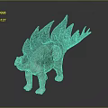 Green Stegosaurus Dinosaur Model With Bony Plates Red Pattern And Realistic Texture 3d model