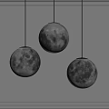Moon Shaped Pendant Lights In Gray Blue And Gold For Interior Decor