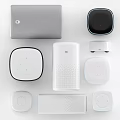Modern Smart Home Audio Speakers With Various Colors Shapes And Sleek Designs
