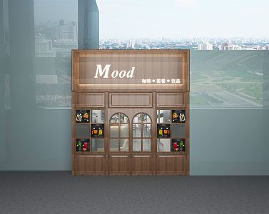 American Style Door Head Cafe Door Head 3d model