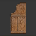 Classic Wooden Desk With Multiple Drawers And Open Shelf Storage Compartments