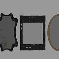 Ancient Silent Mirror Ancient Silent Wind Mirror Ancient Silent Mirror Bathroom Mirror Decorative Mirror 3d model