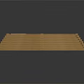 Architectural Roof Tile 3D Model With Curved Dark And Gray Arranged Slabs