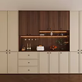 Modern Dual Color Sideboard Cabinet With Warm Built In Lights And Large Storage Space