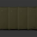 Olive Green Fabric Covered Bench Furniture With Wrinkled Design And Long Shape