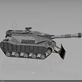 Modern Military Main Battle Tank With Heavy Armor Long Barrel And Tracked Design