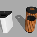 Modern trash can 3d model