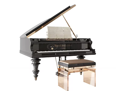 Modern Piano 3d model