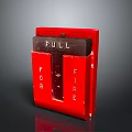 Red Fire Alarm Pull Station With FOB Label And Emergency Handle