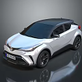 Toyota SUV With White Body Black Roof And Modern Stylish Design