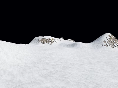 Serene Garden Landscape With Snowy Mountain Views And Natural Scenery 3d model