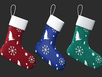 Christmas socks Christmas decorations Christmas tree decorations Christmas socks stocking red socks decorative socks Christmas decorations cute socks Christmas socks 3d model