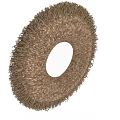Natural Woven Round Wall Hanging With Mirror Center And Fringe Edge