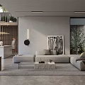 Modern Duplex Living Room Interior Design With Open Layout Sofa And Coffee Table