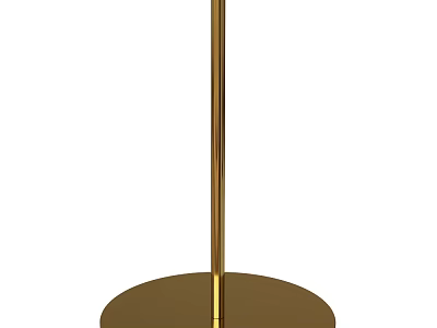Gold Coffee Table With Slim Pillar And Round Base Design 3d model