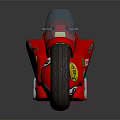 Red Modern Motorcycle With Sleek Design Brown Seat Windshield Chrome Accents Stylish Tires