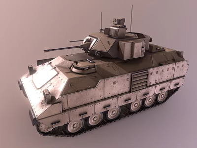 Modern Military Armored Tank With Turret Cannon Track Wheels And Heavy Armor Design 3d model