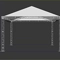 Outdoor Canopy With Durable Metal Frame And Stable Support Structure For Events 3d model