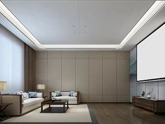 New Chinese Audio-visual Room 3d model
