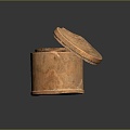 Wooden Barrel Water Barrel Old Wooden Barrel Water Barrel Pot Container Realistic 3d model