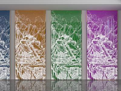 Modern partition 3d model Modern partition 3d model