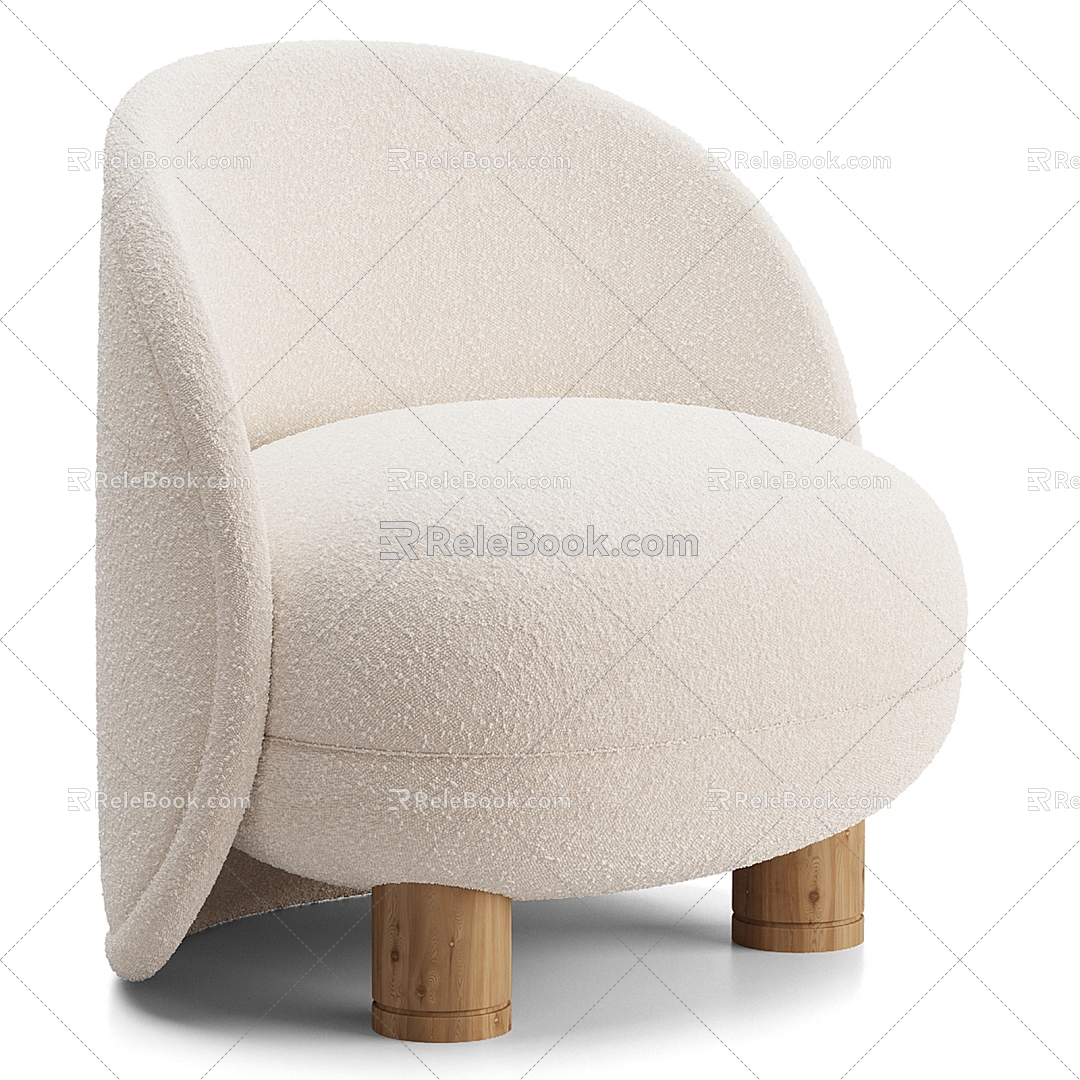 Nordic Single Sofa 3d model