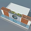Traditional Garden Wall Design With Circular Window Lattice Panels And Wooden Frame