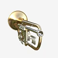 Golden Brass Trumpet Musical Instrument with Shiny Finish for Professional Music Performance