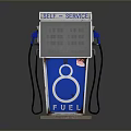 Vintage Self Service Fuel Pump With 8 Fuel Logo And Price