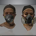 Breathable Mesh Caps With Respirator Masks For Protective Safety Wear Design