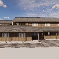 Traditional Chinese Ancient Architecture With Wooden Structure And Tile Roof Courtyard Design