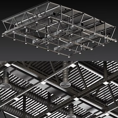 Steel frame 3d model