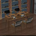 Simple Wooden Dressing Table With Drawers And Chairs For Bedroom Interior