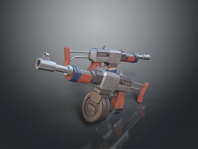 stylized weapons cartoon firearms game props colorful design sci-firearms next generation firearms 3d model