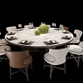 Dining table and chair combination 3d model