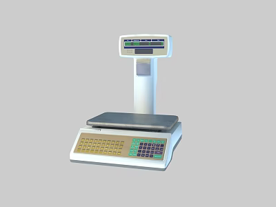 Supermarket General Merchandise Electronic Scale with Digital Display and Keyboard 3d model